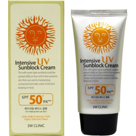 Солнцезащитный крем 3W CLINIC Intensive UV Sun Block Cream SPF50+ PA+++ 70 мл
