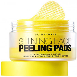 Очищающие и выравнивающие тон пилинг-пэды So Natural Shining Face Peelig Pads 80 pads