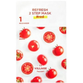 Маска для лица Village 11 Factory двухшаговая восстанавливающая Refresh 2-Step mask Red