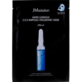Маска JMsolution с гиалуроновой кислотой WATER LUMINOUS S.O.S AMPOULE HYALURONIC MASK Black 35 мл
