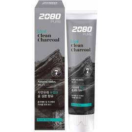 Отбеливающая зубная паста Aekyung 2080 с УГЛЕМ И МЯТОЙ Black Clean Charcoal Toothpaste 120 гр