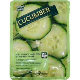 Маска для лица тканевая MAYISLAND Real Essence Cucumber Mask Pack