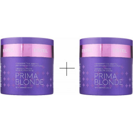 Серебристая маска ESTEL для холодных оттенков блонд for cold colors PRIMA BLONDE 300 мл + 300 мл