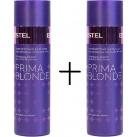 Серебристый бальзам ESTEL для холодных оттенков блонд for cold colors PRIMA BLONDE 200 мл + 200 мл