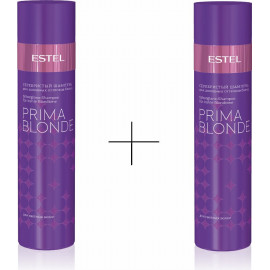 Серебристый шампунь ESTEL для холодных оттенков блонд for cold colors PRIMA BLONDE 250 мл + 250 мл