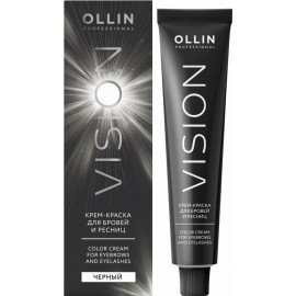 Крем-краска OLLIN Vision для бровей и ресниц черная 20 мл