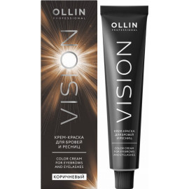Крем-краска OLLIN Vision для бровей и ресниц коричневая 20 мл