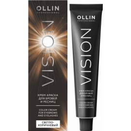Крем-краска OLLIN Vision для бровей и ресниц светло-коричневый light brown 20 мл