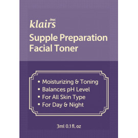 ПРОБНИК Тонер для лица Dear Klairs с фито-олиго комплексом Supple preparation facial toner 3 мл