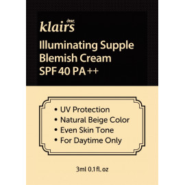 ПРОБНИК Крем ВВ Dear Klairs для сияния кожи illuminating supple blemish cream SPF40/PA++ 3 мл