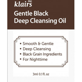 ПРОБНИК Масло для лица гидрофильное Dear Klairs Gentle black deep cleansing oil 3 мл