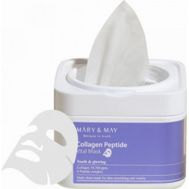 Набор тканевых масок c пептидами Mary & May Collagen Peptide Vital Mask 30 шт