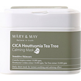 Набор тканевых масок успокаивающих Mary & May Cica Houttuynia Tea Tree Calming Mask 30 шт