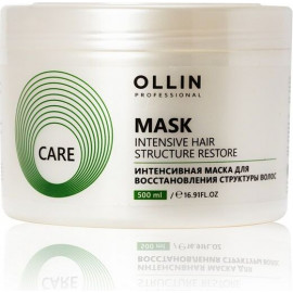 Интенсивная маска Ollin CARE для восстановления структуры волос recovery 500 мл