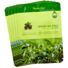 Тканевая маска для лица FarmStay с экстрактом семян зеленого чая 23мл