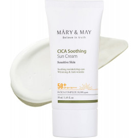 Крем солнцезащитный увлажняющий Mary & May Cica Soothing Sun Cream SPF50+ PA++++ 50 мл