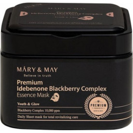 Набор тканевых масок с идебеноном и ягодным комплексом Mary & May Premium Idebenone Blackberry Complex Essence Mask 20 шт