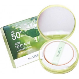 Кушон охлаждающий The Saem солнцезащитный Jeju Fresh Aloe Cooling Cushion Natural Baige SPF 50+PA+++  12гр