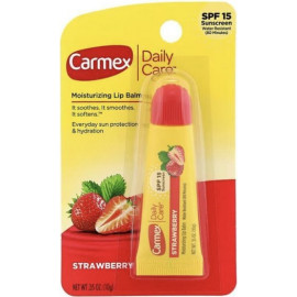 Бальзам для губ Carmex strawberry SPF 15 в тубе 10 гр