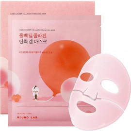 Укрепляющая гидрогелевая маска для лица ROUND LAB CAMELLIA DEEP COLLAGEN FIRMING GEL MASK 34гр
