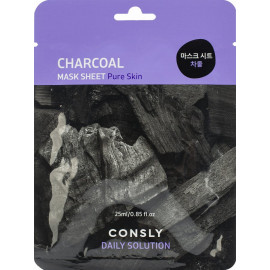 Маска тканевая для лица Consly с древесным углём Charcoal 25мл