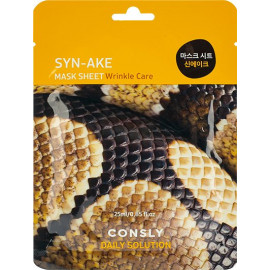 Маска тканевая для лица Consly с пептидом With Syn-Ake Peptide 25мл