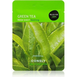 Маска тканевая для лица Consly с экстрактом листьев зелёного чая Green Tea Leaves 25мл