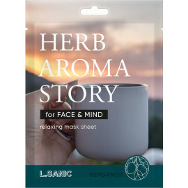 Маска тканевая L.Sanic с экстрактом бергамота и эффектом ароматерапии Herb Aroma Story 25мл