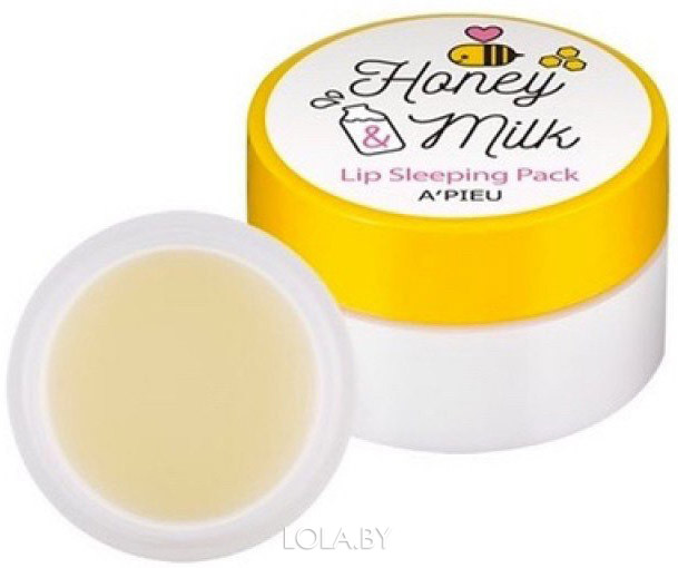 Маска для губ APIEU ночная Honey & Milk Lip Sleeping Pack