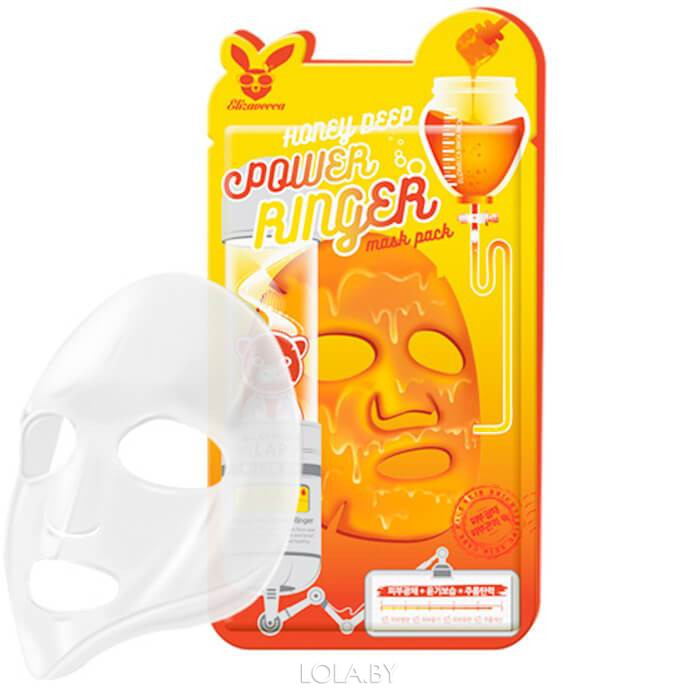 Тканевая маска для лица Elizavecca Медовая Honey DEEP POWER Ringer mask pack