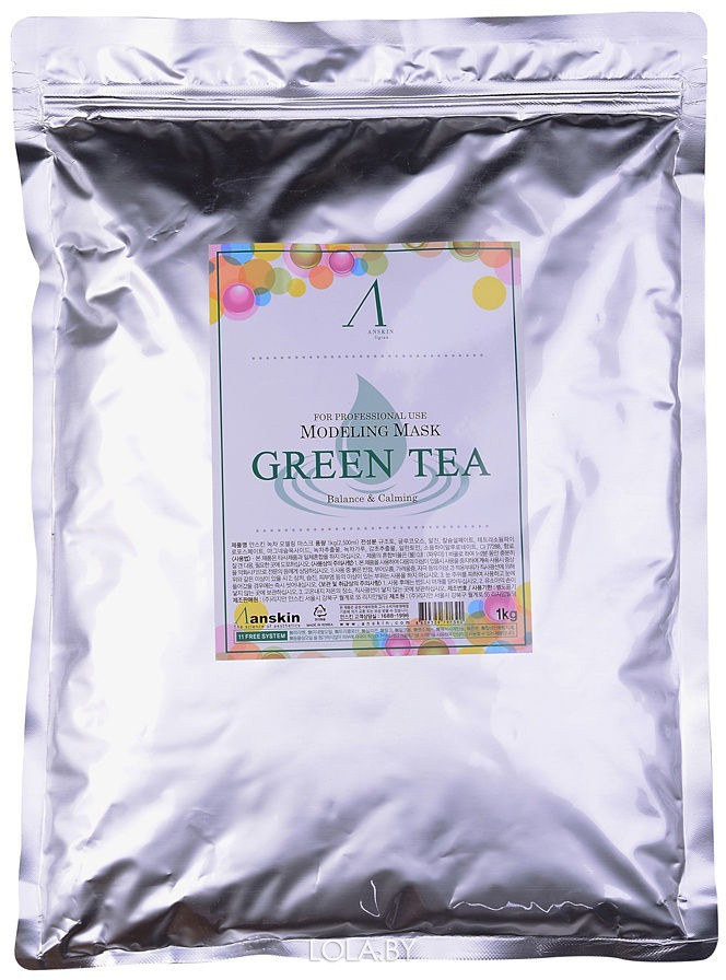 Маска альгинатная Anskin с экстрактом зеленого чая Grean Tea Modeling 1кг