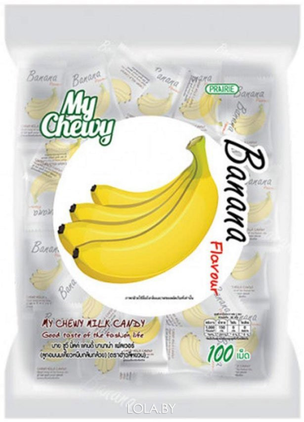 Молочные конфеты MY CHEWY с бананом 360 гр Молочные конфеты MY CHEWY с бананом 360 гр