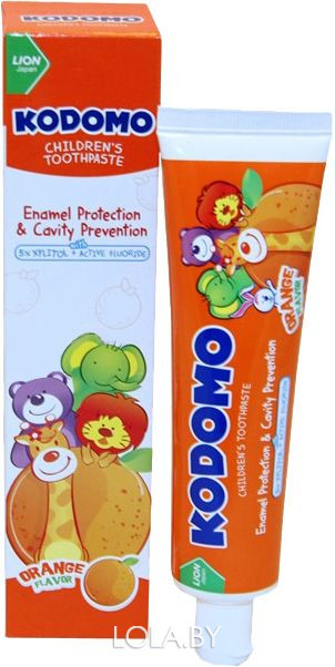 Детская зубная паста KODOMO со вкусом апельсина 40 гр