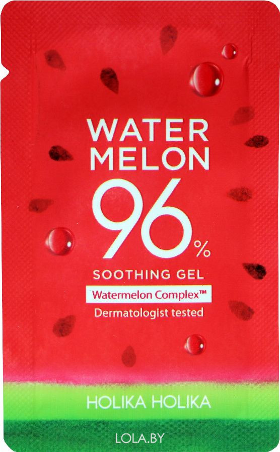 ПРОБНИК Гель Holika Holika для лица и тела Water Melon 96% Soothing Gel 3 мл