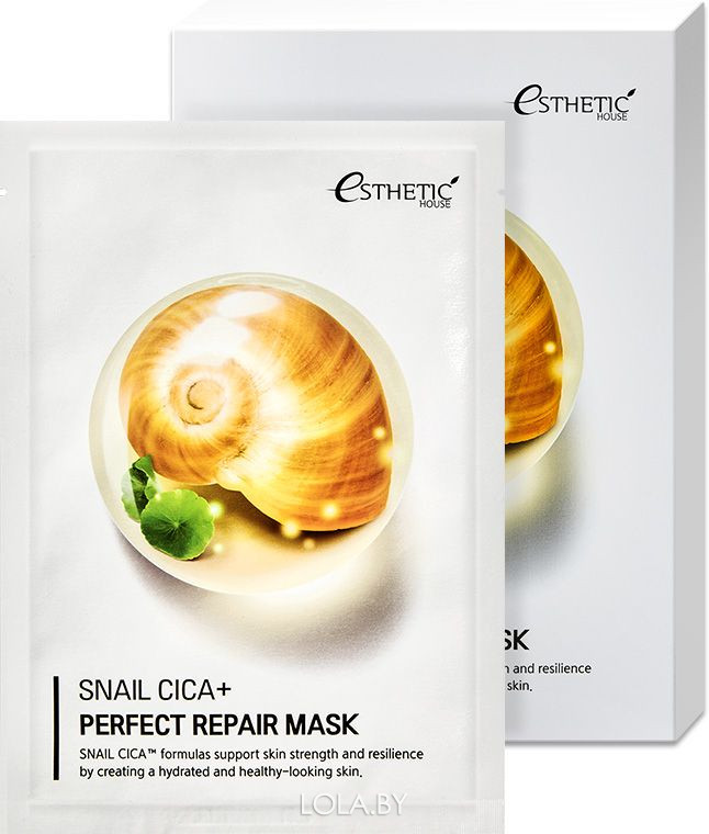 Тканевая маска для лица Esthetic House МУЦИН УЛИТКИ SNAIL CICA+ PERFECT REPAIR MASK
