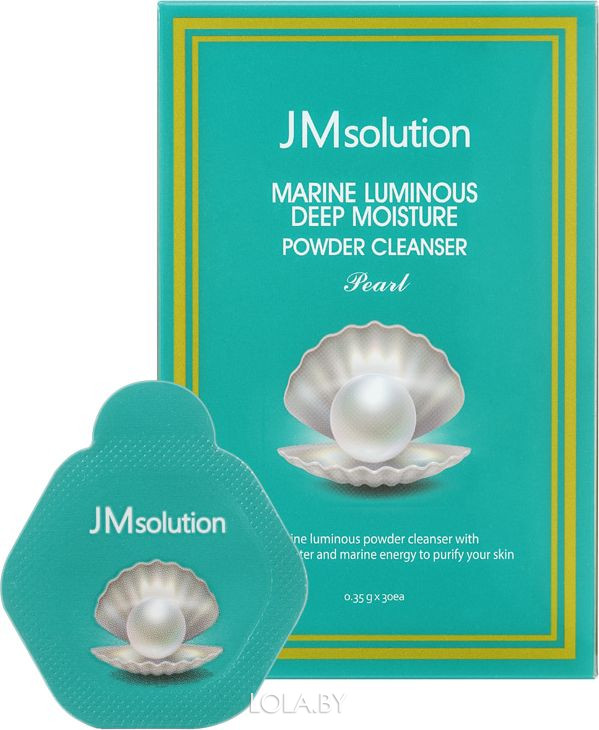 Энзимная пудра JMSolution с жемчугом Marine Luminous Pearl Deep Moisture Powder Cleanser Pearl 1,16 гр