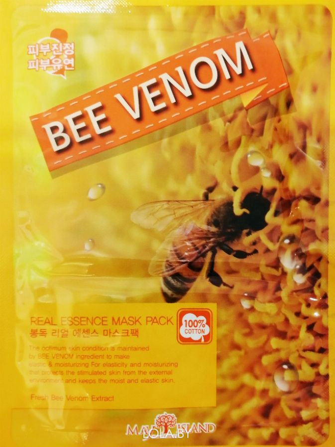 Маска для лица тканевая MAYISLAND Real Essence Bee Venom Mask Pack 25 мл