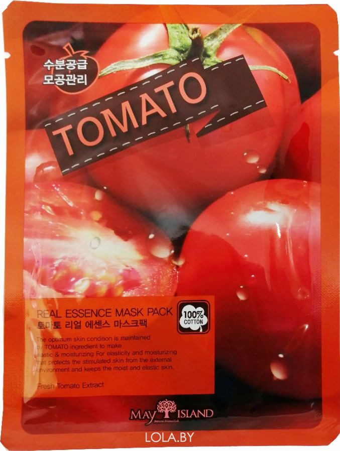 Маска для лица тканевая MAYISLAND Real Essence Tomato Mask Pack 25 мл