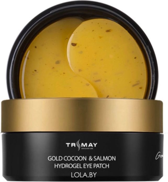 Патчи Trimay с золотым шелкопрядом Gold Cocoon&Salmon Hydrogel Eye Patch 60 шт