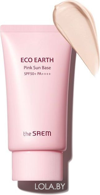 Крем-база The Saem с каламиновой пудрой Eco Earth Pink Sun Base 50 гр