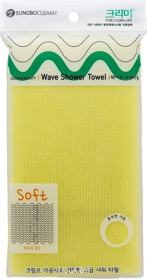 Мочалка для душа SUNG BO CLEAMY Wave Shower Towel 28х95 см