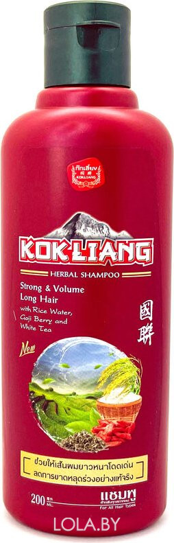 Бессульфатный шампунь Kokliang для роста волос Сильные и объемные 200 мл