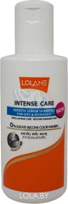 Шампунь Lolane с кератином для окрашенных волос без дозатора INTENSE CARE KERATIN SERUM SHAMPOO FOR COLOR CARE 100 мл