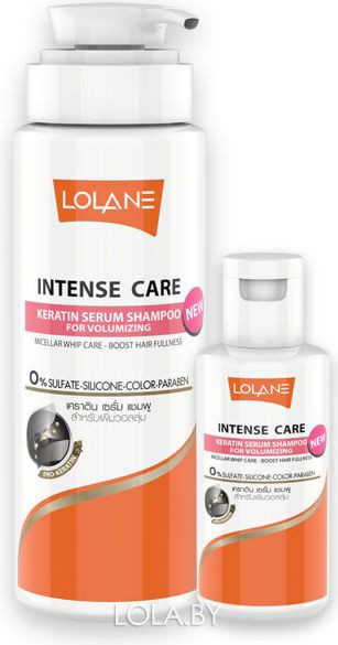 Шампунь Lolane с кератином для объема волос INTENSE CARE KERATIN SERUM SHAMPOO FOR VOLUMIZING 400 мл