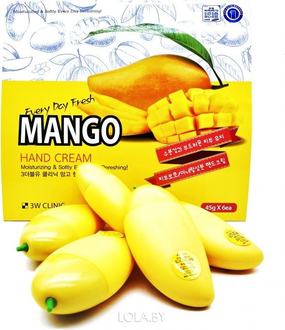 Крем для рук 3w Clinic с манго MANGO Hand CREAM 30 гр 1 шт