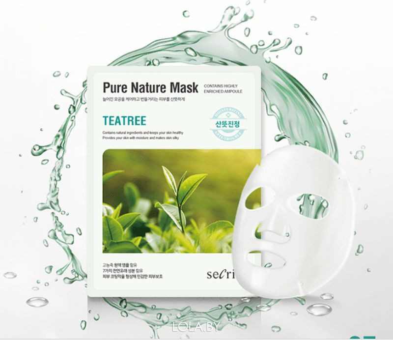 Маска для лица тканевая Anskin Secriss Pure Nature Mask PackTeatree 25мл