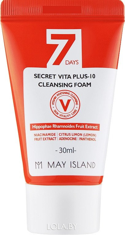 СРОК ГОДНОСТИ 15.02.2024 Пенка для умывания May Island 7 Days Secret Vita Plus 10 Cleansing Foam 30 мл
