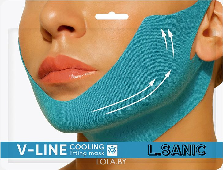Маска-бандаж L.Sanic V-line для коррекции овала лица с охлаждающим эффектом 20г