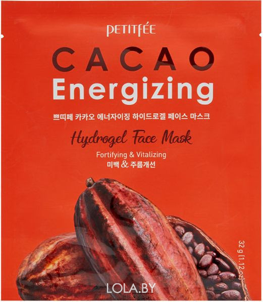 Маска для лица гидрогелевая Petitfee КАКАО Cacao Energizing Hydrogel 1 шт