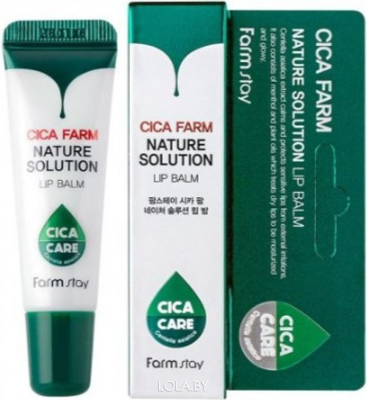 Бальзам для губ Farm Stay с центеллой азиатской Cica Farm Nature Solution Lip Balm 10 гр